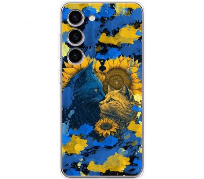 Чохол для Samsung Galaxy S23 (S911) MixCase патротичні cats in a sunflower