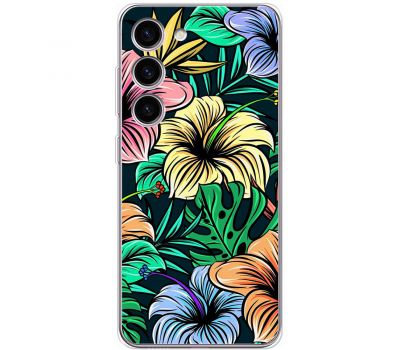 Чохол для Samsung Galaxy S23 (S911) MixCase квіти тропіки