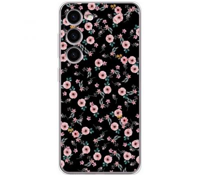 Чохол для Samsung Galaxy S23+ (S916) MixCase квіти на чорному