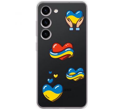Чохол для Samsung Galaxy S23 (S911) MixCase патріотичні серця