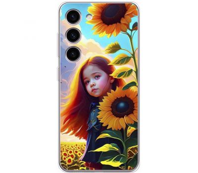 Чохол для Samsung Galaxy S23 (S911) MixCase патріотичні дівчинка в соняшниках