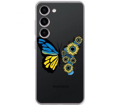 Чохол для Samsung Galaxy S23+ (S916) MixCase патріотичні жовто-синій метелик
