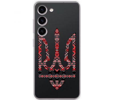 Чохол для Samsung Galaxy S23+ (S916) MixCase патріотичні тризуб з червоно-чорни