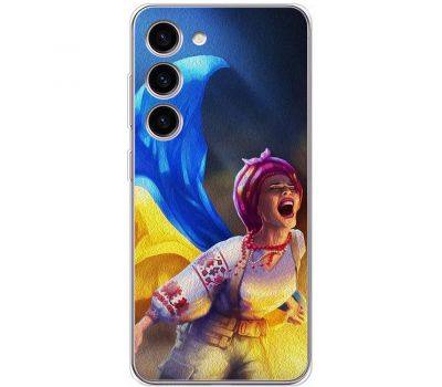 Чохол для Samsung Galaxy S23 (S911) MixCase патротичні Українка з прапором