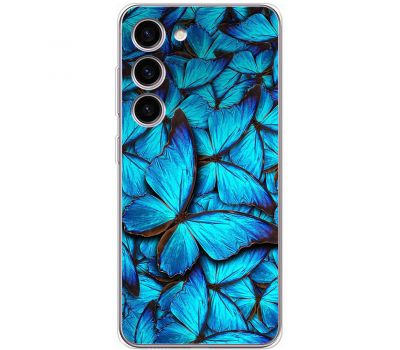 Чохол для Samsung Galaxy S23+ (S916) MixCase метелики сині