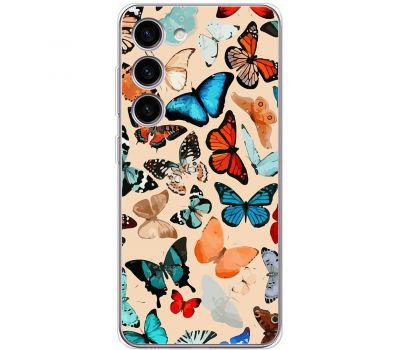 Чохол для Samsung Galaxy S23+ (S916) MixCase метелики фарбами