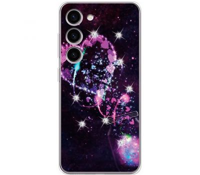 Чохол для Samsung Galaxy S23 (S911) Mixcase зі стразами серця та зірки