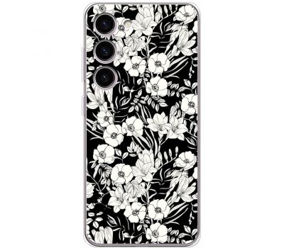 Чохол для Samsung Galaxy S23+ (S916) MixCase квіти чорно-білі