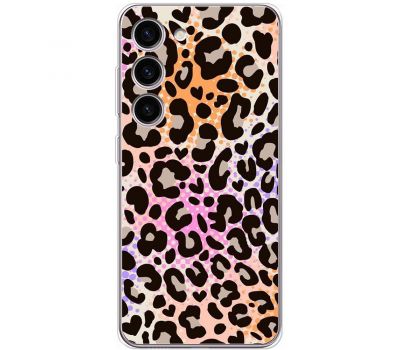Чохол для Samsung Galaxy S23+ (S916) MixCase Леопард рожево-оранжевий