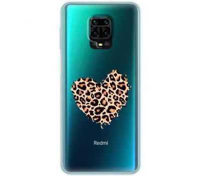 Чохол для Xiaomi Redmi Note 9S/9 Pro MixCase Леопард серце