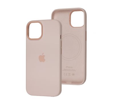 Чохол для iPhone 15 MagSafe Silicone Full Size light pink