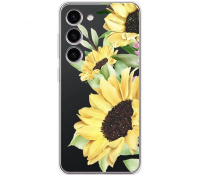 Чохол для Samsung Galaxy S23 (S911) Mixcase квіти великі соняшники