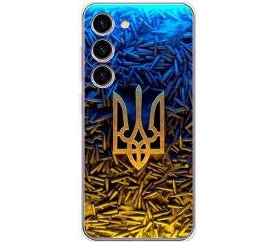 Чохол для Samsung Galaxy S23 (S911) MixCase патріотичні Тризум серед куль