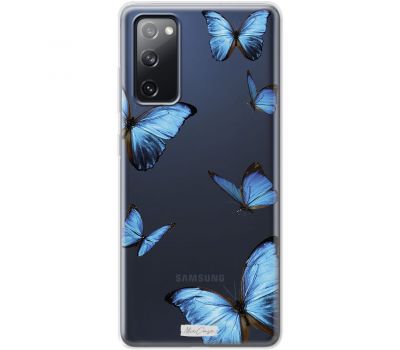 Чохол для Samsung Galaxy S20 FE (G780) Mixcase метелика блакитний колір