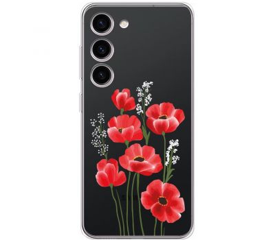 Чохол для Samsung Galaxy S23+ (S916) Mixcase квіти маки в польових травах