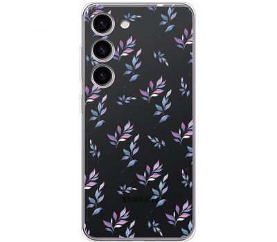 Чохол для Samsung Galaxy S23+ (S916) Mixcase квіти патерн гілки з градієнтом