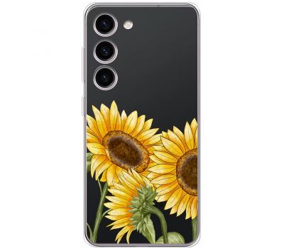 Чохол для Samsung Galaxy S23+ (S916) Mixcase квіти три соняшники