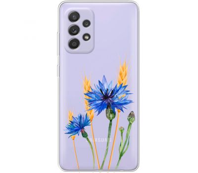 Чохол для Samsung Galaxy A53 (A536) Mixcase квіти волошки в колосках