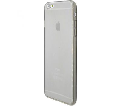 Чохол для iPhone 6 Plus силіконовий із захистом камери сірий прозорий