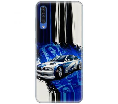 Чохол для Samsung Galaxy A50/A50s/A30s MixCase авто бмв на синьому