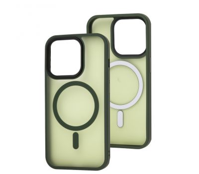 Чохол для iPhone 14 Pro WAVE Matte Insane MagSafe green