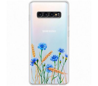 Чохол для Samsung Galaxy S10+ (G975) Mixcase квіти волошки в пшениці