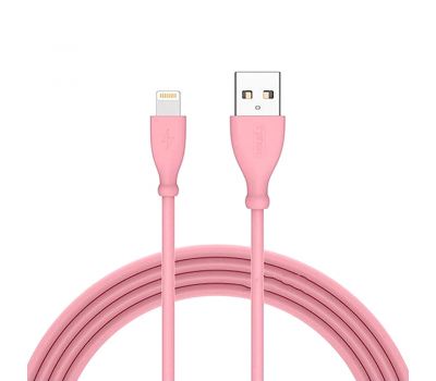 Кабель USB XO NB36 Lightning 2.1A 1m рожевий 3416317