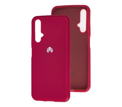 Чохол для Huawei Honor 20 / Nova 5T Silicone Full рожево-червоний