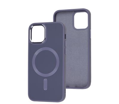 Чохол для iPhone 12 / 12 Pro Bonbon Leather Metal MagSafe lavender