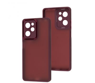 Чохол для Xiaomi Redmi Note 12 Pro 5G Luxury Metal Lens марсала