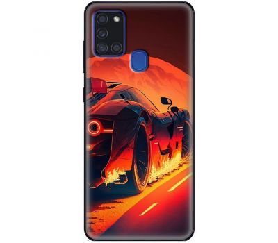 Чохол для Samsung Galaxy A21s (A217) MixCase машини неон жовто-помаранчева