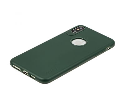 Чохол для iPhone Xs Max Rock з Логотипом soft матовий зелений 3421215