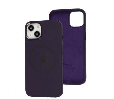 Чохол для iPhone 13 Metal Camera MagSafe Silicone deep purple