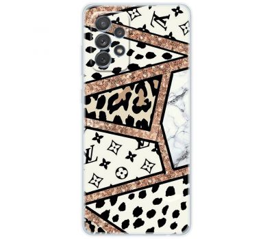 Чохол для Samsung Galaxy A33 5G MixCase Леопард Louis Vuitton мозаїка