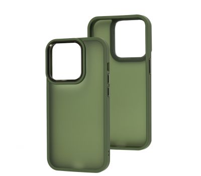 Чохол для iPhone 14 Pro Metal Bezel темно-зелений