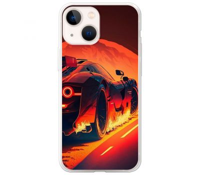 Чохол для iPhone 13 MixCase машини неон жовто-помаранчева