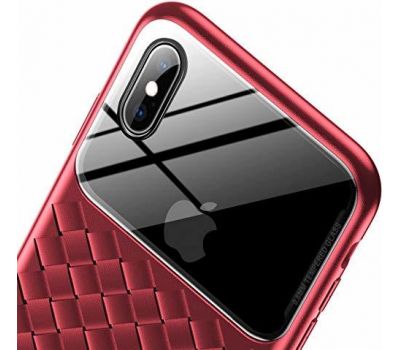 Чохол Baseus Glass Weaving для iPhone Xs Max червоний 3425033
