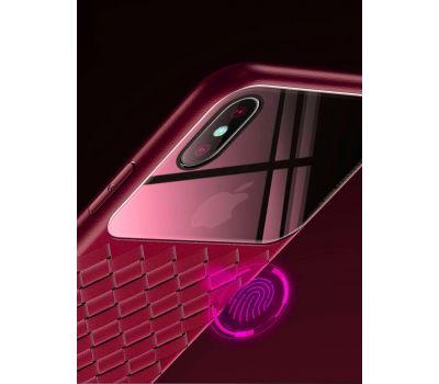 Чохол Baseus Glass Weaving для iPhone Xs Max червоний 3425036