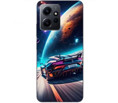 Чохол для Xiaomi Redmi Note 12 4G MixCase машини неон на місяці