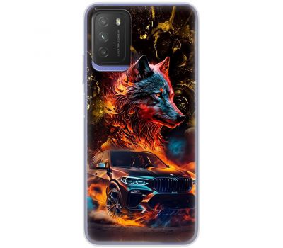 Чохол для Xiaomi Poco M3 MixCase машини неон bmw вовк