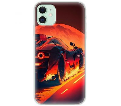 Чохол для iPhone 11 MixCase машини неон жовто-помаранчева