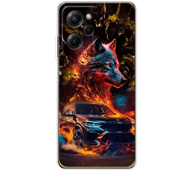 Чохол для Xiaomi Poco X5 Pro / Note 12 Pro Speed Speed MixCase машини неон bmw вовк