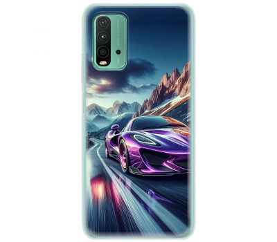 Чохол для Xiaomi Redmi 9T MixCase машини неон в горах