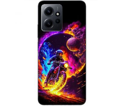 Чохол для Xiaomi Redmi Note 12 4G MixCase машини неон мото у космосі