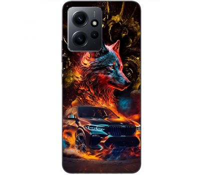 Чохол для Xiaomi Redmi Note 12 4G MixCase машини неон bmw вовк