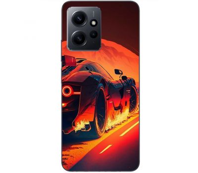 Чохол для Xiaomi Redmi Note 12 4G MixCase машини неон жовто-помаранчева