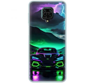 Чохол для Xiaomi Redmi Note 9S / 9 Pro MixCase машини неон в ночі