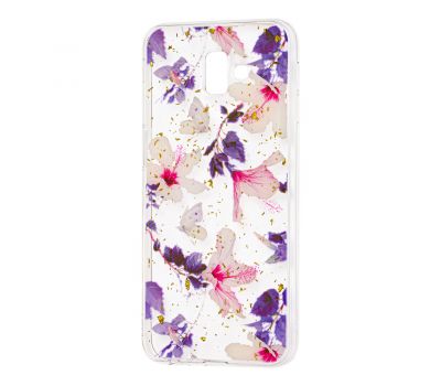 Чохол для Samsung Galaxy J6+ 2018 (J610) Flowers Confetti "китайська фіолетова троянд