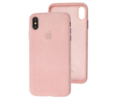 Чохол для iPhone Xs Max Alcantara 360 "pink sand"