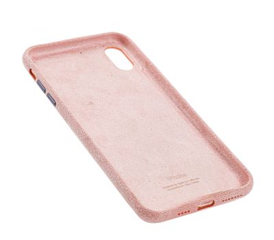 Чохол для iPhone Xs Max Alcantara 360 "pink sand" 3428354